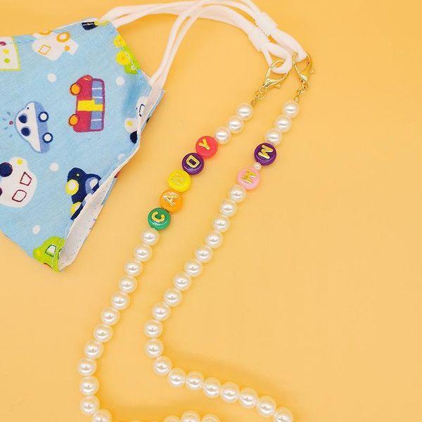 

english letters pearl beads chic mask neck strap landyard casual sunglasses chain holder glasses accessories h jllupc