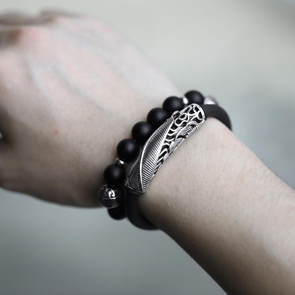 

mens casual men feather for stylish boys bangle bracelet silicon fashion charm hollow unique dlb190 gift wristband jewelry bbyqih bdehome, Golden;silver