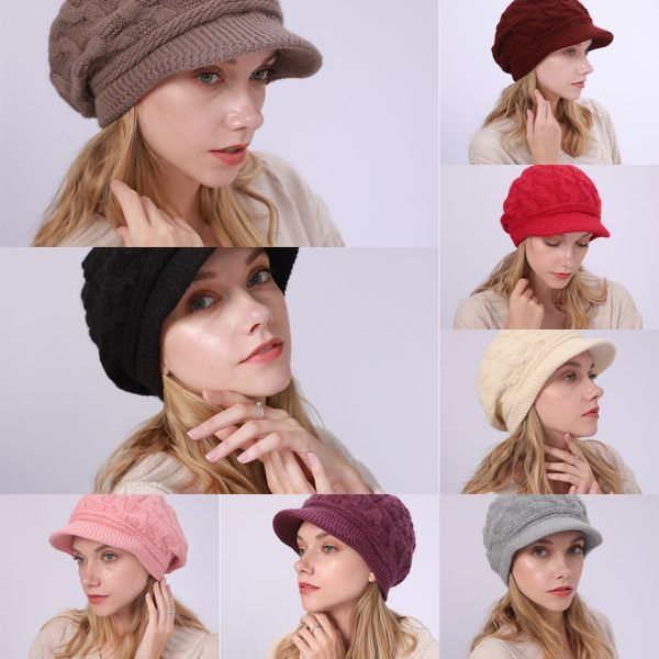 

uhog autumn and winter style wind wool knitting through the knitted women general and hat men custom-made, Blue;gray
