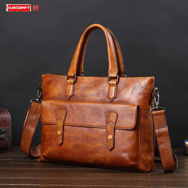 

leather handbag men's bag casual shoulder messenger bag business briefcase document computer korean fashion leather bags men