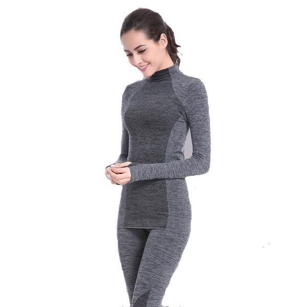 

thermal underwear for women new winter underwear sets anti-microbial high stretch thin thermo female warm long johns, Black;pink