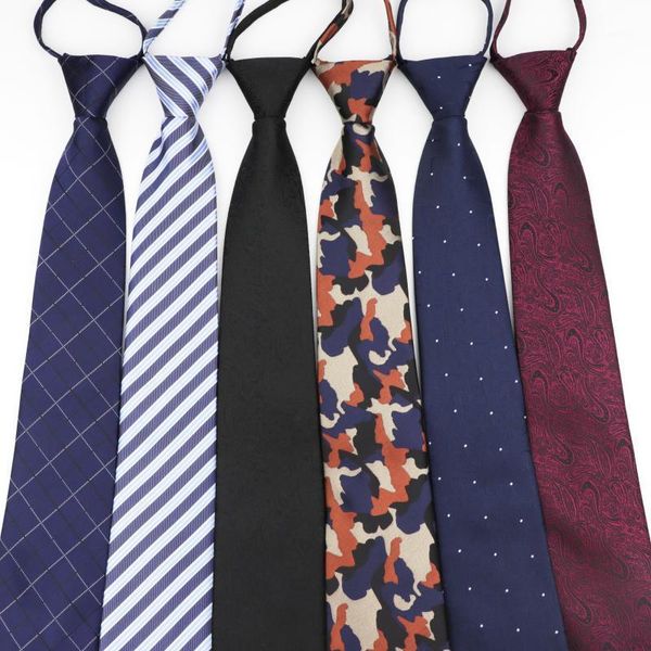 

mens business lazy tie formal striped dot jacquard wedding necktie 8cm classic corbata neckwear gravata easy to pull rope ties1, Blue;purple