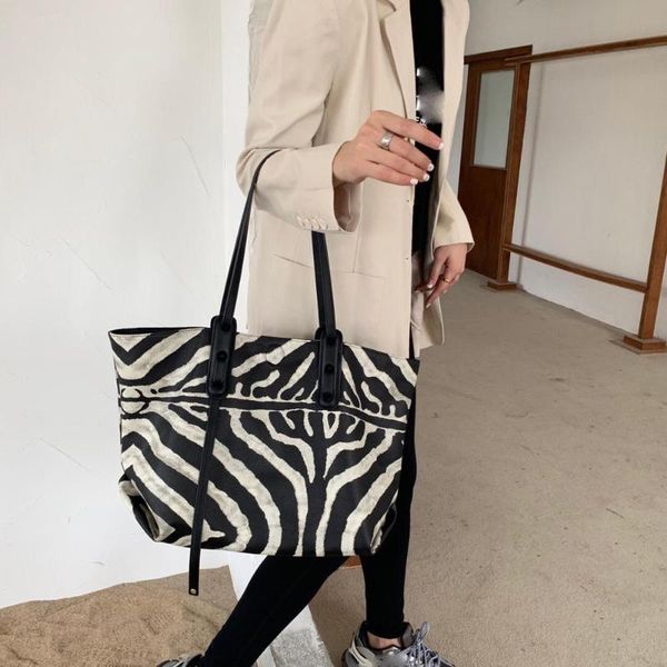 

new fashion zebra women bags soft pu leather shopping bag ladies new shoulder bag 01-sb-clomrp