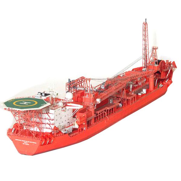 

1:400 norwegian fpso offshore floating production tanker 3d paper model ship