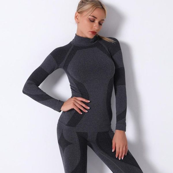 

yoga outfits women seamless long sleeve vest cropped fitness gym shirt mesh sports striped knitted t shirts, White;red