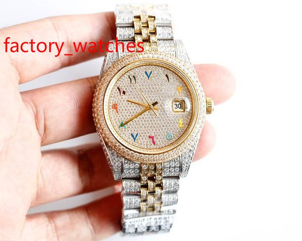 

fashion swarovski arabic diamonds size face 40mm case automatic numbers with diamond full diamond back men 3255 silver glass watches tgmdx, Slivery;brown