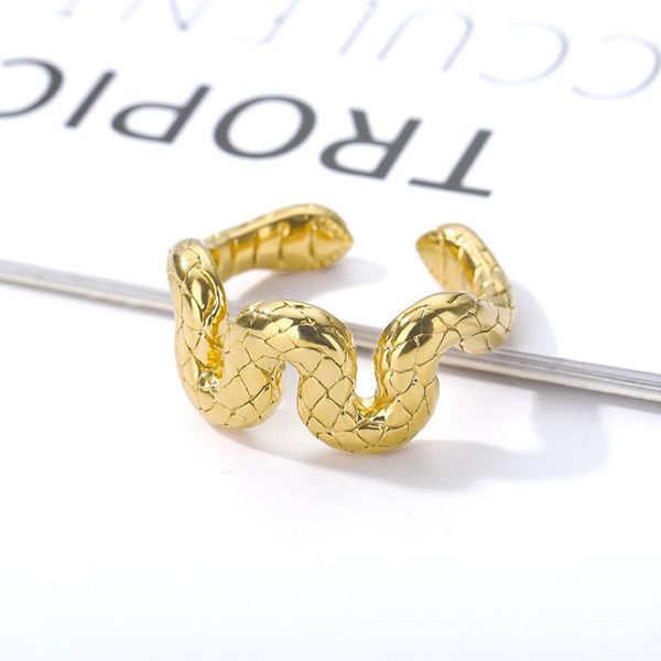 

wedding rings snake for men charms fashion personality stereoscopic opening adjustable party jewelry christmas gifts boyfriend, Slivery;golden