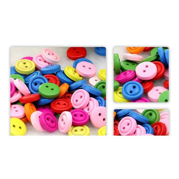 

11mm 20pcs wooden buttons for crafts scrapbooking accessories clothes decorative botones de madera para manu bbyddc, Blike;white