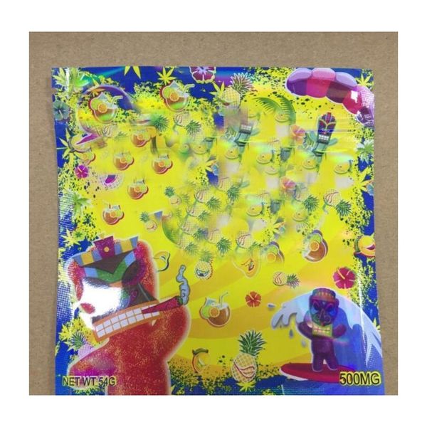 

2020 design edibles packaging bag 500mg gummies mylar plastic zipper bag airtight smell proof empty gummy ca jlleow mx_home