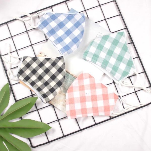 

protective breathable 4 mouth mask colors washable reusable plaid designer face masks cca12429 200pcs