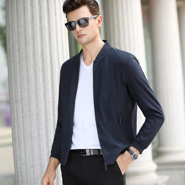 

male jacket spring youth long sleeve printed chaqueta de los hombres fashion bomber jackets for men brand leisure coat, Black;brown