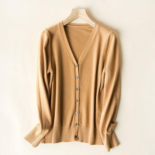 

sailing lu ladies short sweaters spring 2019 plus size 2xl cashmere cardigans thin autumn women v-neck sweater outerwear wzl14991, White