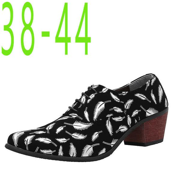 

elling classic luxury feather design men dress shoes fashion style man's genuine leather wedding social sapato male oxfords flats sapat, Black