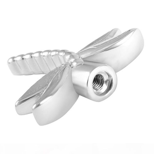 

ijd8120 dragonfly shape hight quality trendy stainless steel pet human ashes urn pendant keepsake cremation urn pendant, Silver