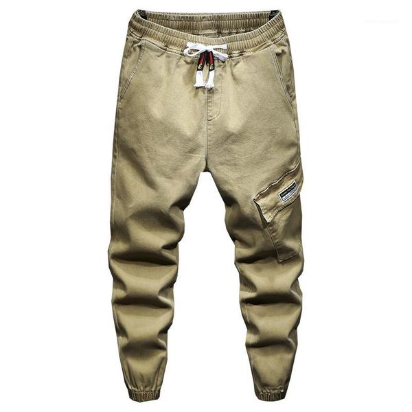 

men's jeans men elastic waist pencil pants khaki harem casual mens trousers washed large size 3xl oversized grey1, Blue