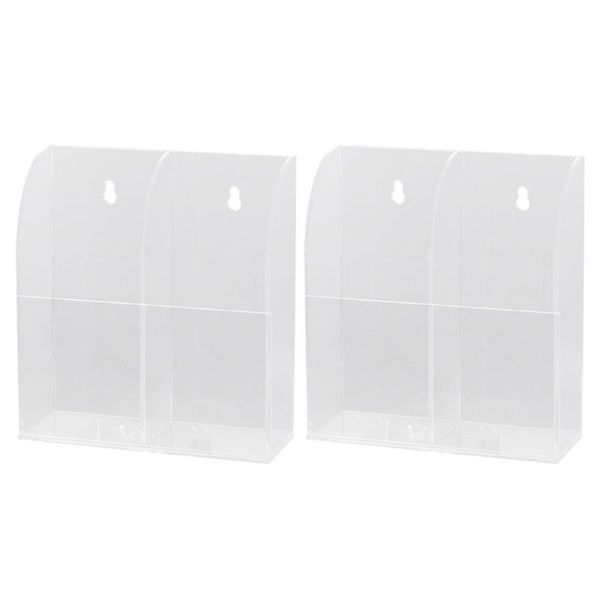 

2pcs Acrylic Wall Mouted Air Condition Remote Racks Office Home Organizer Racks