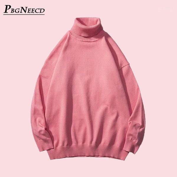 

men's sweaters autumn and winter all-match men's high-neck solid color multicolor versatile fashion warm sweater1, White;black