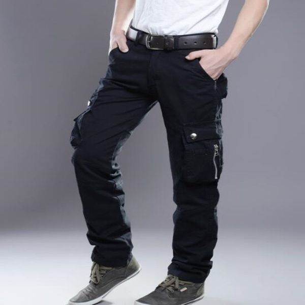 

2021 new tactical casual cotton from the army men's cargo pants 7yqu, Black