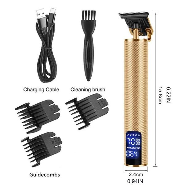 

hair clippers electric lcd display cordless rechargeable barber grooming kits