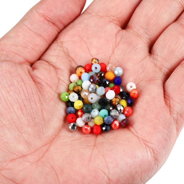 

70-300pcs 3/4/6/8mm bulk crystal glass bead rondelle faceted colorful small spacer bead for diy bracelet jewelry making sqcyfz