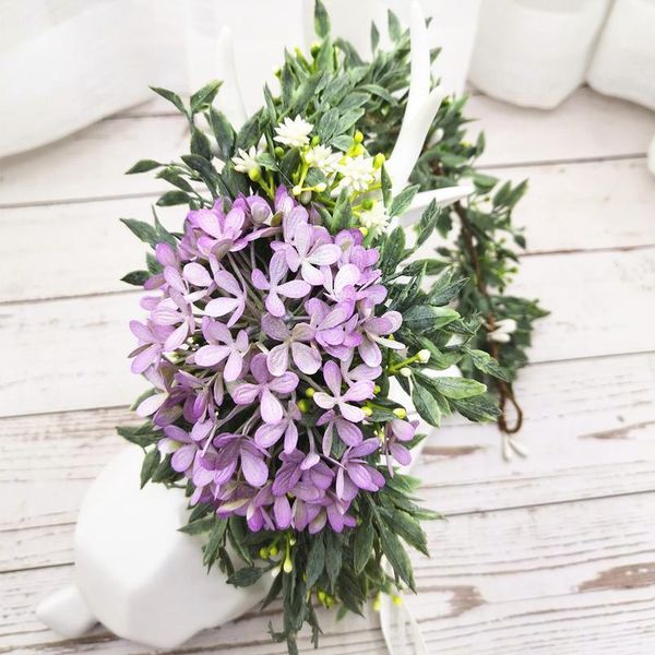 

women wedding hydrangea flower crown birthday party headband women hair accessories girl floral garlands wedding floral qyltpq