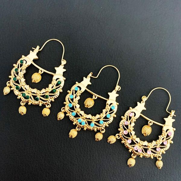 

dangle & chandelier cute animal ear studs fashion big golden hedgehog dangling earrings for women girl's rhinestone, Silver