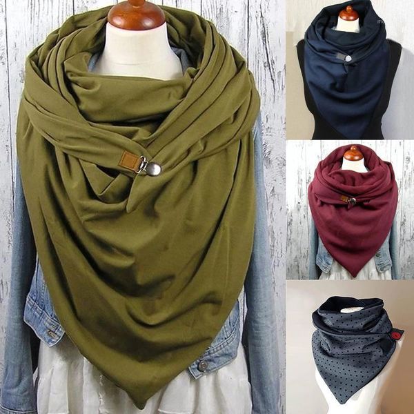 

scarves women's retro solid color cotton blend casual dot design shawls warm large size winter scarf shawl tessale d21#1, Blue;gray