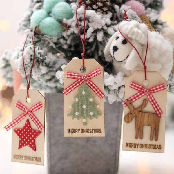 

star elk creative wooden five-pointed christmas tree decoration tag decorations e5rm