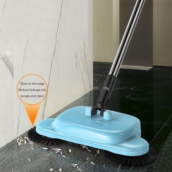 

stainless steel sweeping machine hand push magic broom dustpan handle household cleaning package hand sweeper mop and dustpan bbybbc