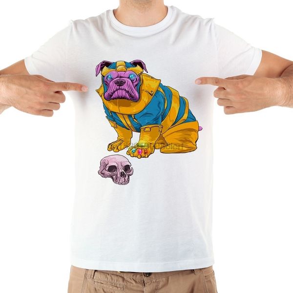 

thanos bulldog funny tshirt men summer new white short sleeve casual homme cool dog t shirt sport hooded sweatshirt hoodie