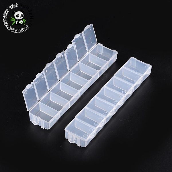 

пластиковые контейнеры из бисера ювелирные изделия коробка для украшения ногтей retuctangel 7 отсеков около 3,3 см шириной 15,5 см длинный 1