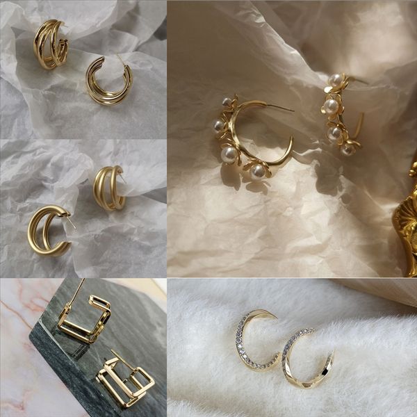 

ojmv pentagram drop earrings sterling crystal gift jewelry earrings for women ear star 18 k gold plate with austrian silver ea small sweet, Golden