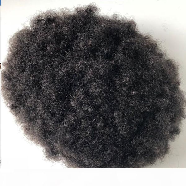 

super thin skin afro toupee black hair unprocessed chinese human hair afro kinky curl full pu toupee for black men