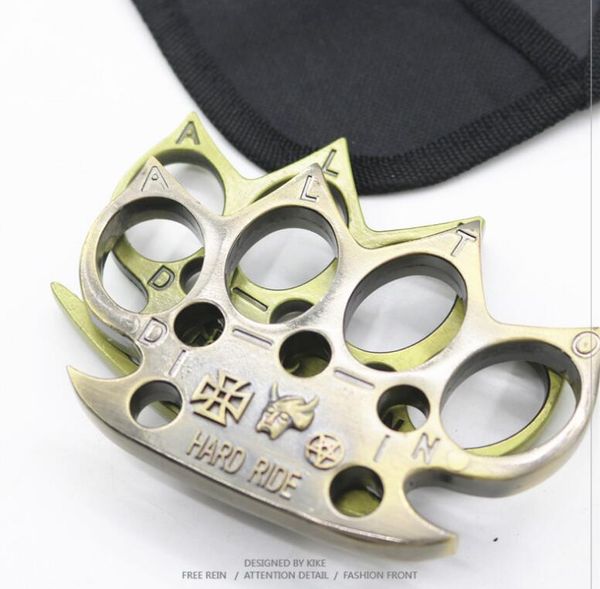 

2020 new brass four finger tigers edc self protection ring women and men security defense tool12456