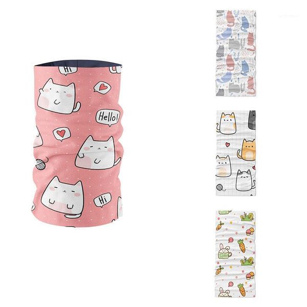 

scarves 3d printed pink series women ring scarf handkerchief cute animal kawaii elastic bandana neck gaiter tubular mask headdress buffe1, Blue;gray