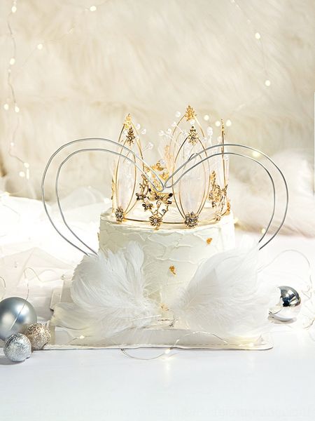 

fijkn online heart-shaped love cakemulti-layer feather celebrity scene online plug-in celebrity decoration love three-dimensional cake cakem