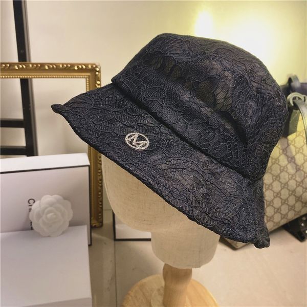 

fisherman's cap female covering the face korean version of the wild sun ribs sunshade hat summer thin section day tide lace fashion