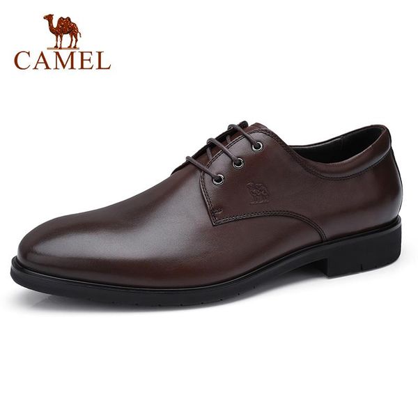 

camel платье обувь из натуральной кожи мужчин офис удобная мягкая вощеной cowhide light мужские derby теплые ботинки мужчин, Black
