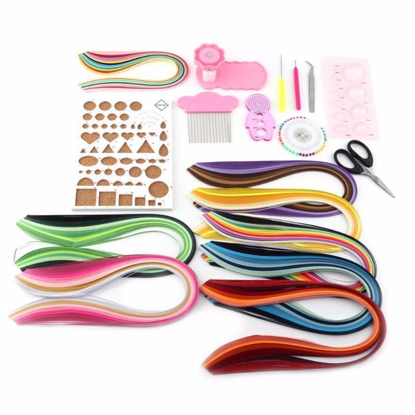 

960 strips 3mm/5mm paper quilling diy craft kit board mould crimper comb tools, Black