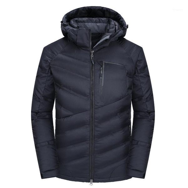 

2018 new thick winter down jacket men high-end quality men warm duck down jacket windproof brand male coat1, Black