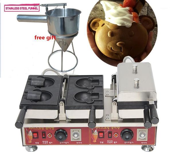 

new 110v 220v little bear open mouth waffle machine ice cream taiyaki machine1