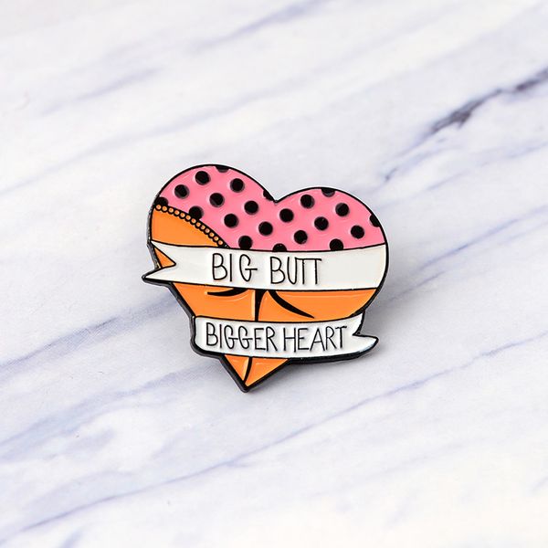 

heart enamel cartoon butt brooch button badge lapel buckle clothes jeans cap bag funny gift friends, Gray