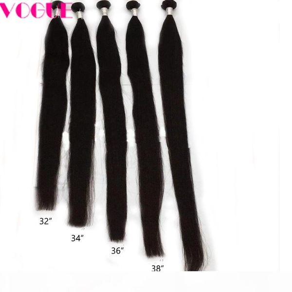 

30"-42" long malaysian virgin human hair bundles silky straight remy hair weaves unprocessed human hair extensions weft, Black