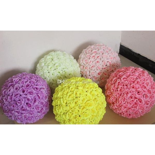 

12 inch artificial flowers rose ball wedding silk pomander kissing ball flower ball decorate flower for wedding garden market 3ewiv