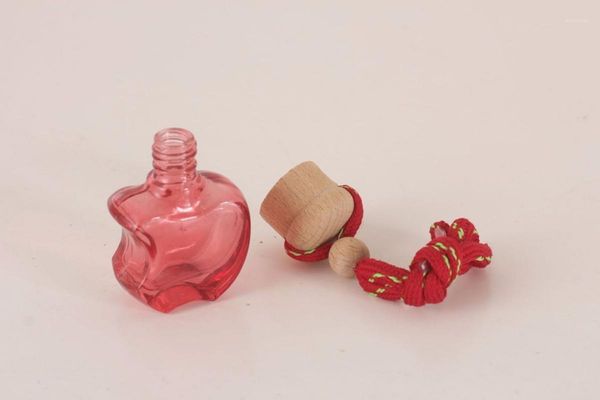 

packing bottles 5ml mini apple shaped custom glass bottle car pendant perfume 100pcs/lot1
