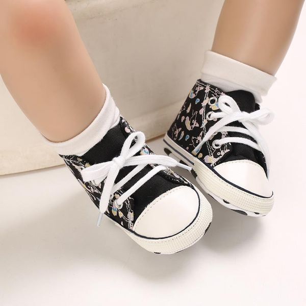 

first walkers baby shoes boy girl star solid sneaker rubber-soled non-slip toddler casual canvas crib