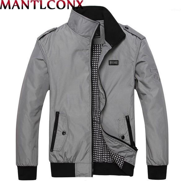 

mantlconx 2020 new jacket men quality autumn spring outwear mens coats casual windbreak jackets men plus size 4xl1, Black;brown