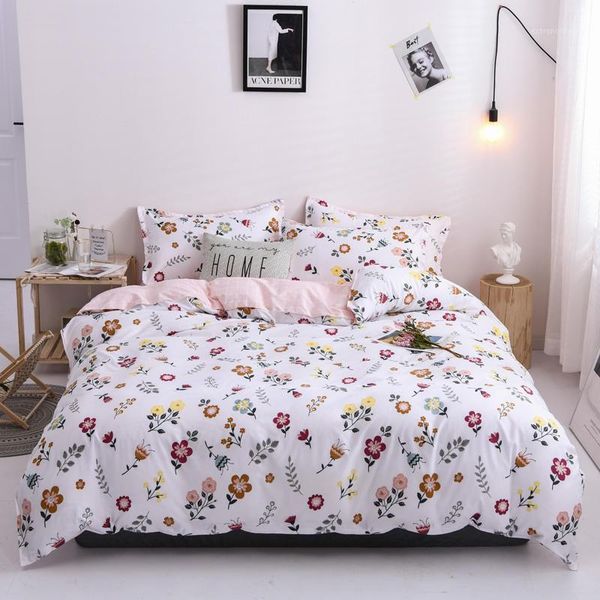 

bonenjoy bedding set single//king size floral style quilt cover with pillowcase jogo de cama flat sheet for double bed1