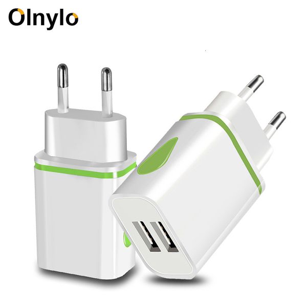 

olnylo usb charger travel fast charging adapter portable dual wall charger mobile phone chargers for iphone 11 xr samsung xiaomi