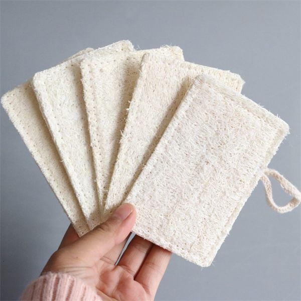 

11*7cm natural loofah pad rectangle shaped exfoliating luffa remove the dead skin perfect for bath shower and spa dhl